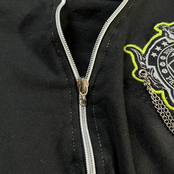 Vintage Abbey Dawn Avril Lavigne Hoodie Sweatshirt L Black Zip Y2K Grunge‎ Emo - Picture 8 of 13